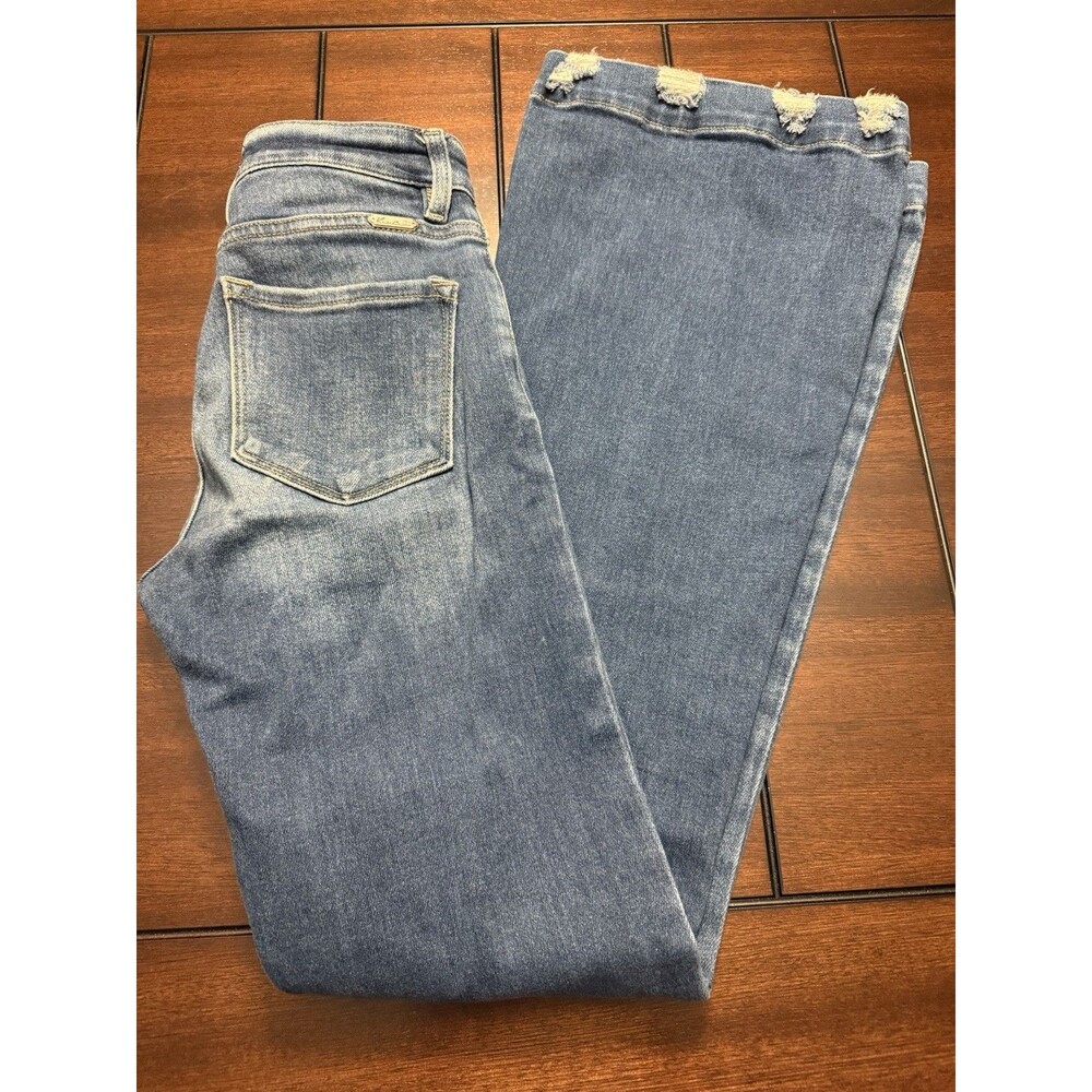KanCan Signature Jeans Womens 24 Blue Kurvy Mid Rise Flare